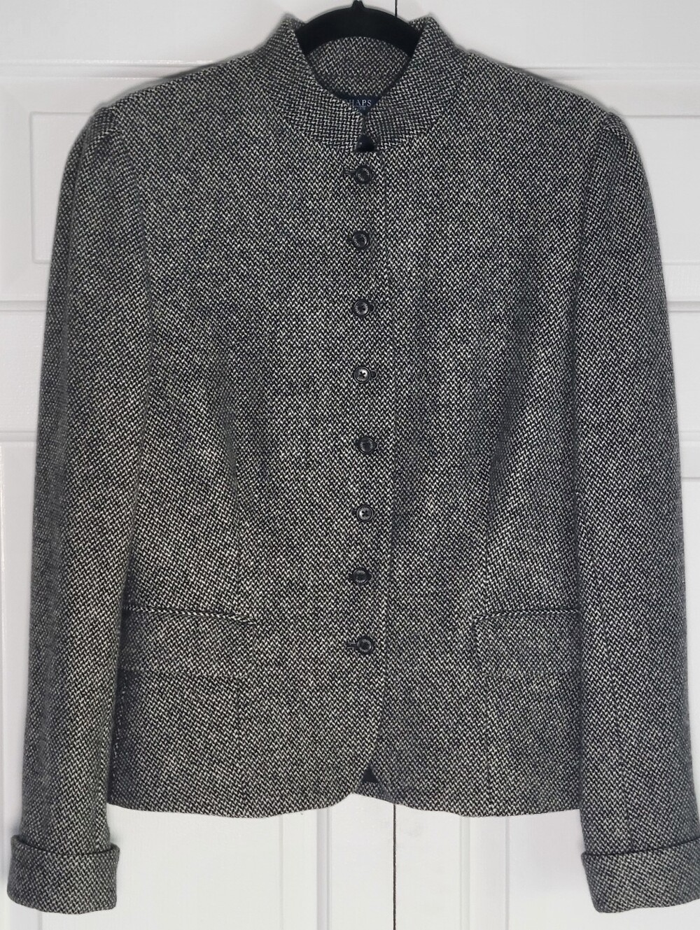 Chaps Vintage Womens Hetringbone TweedBlazer